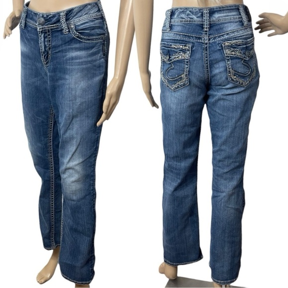 Silver Jeans Co “Suki” Slim Boot “Super Stretch” Mid Rise Bootcut Jeans - Picture 1 of 13